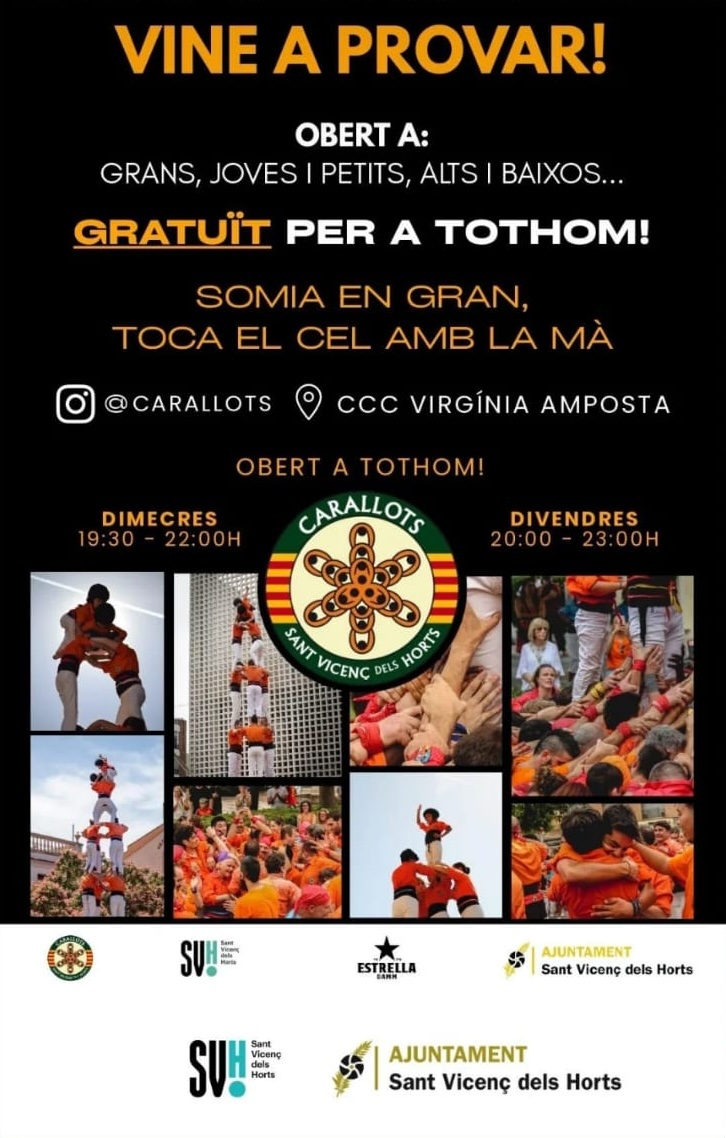Els Carallots de Sant Vicenç dels Horts obren els seus assajos a tothom