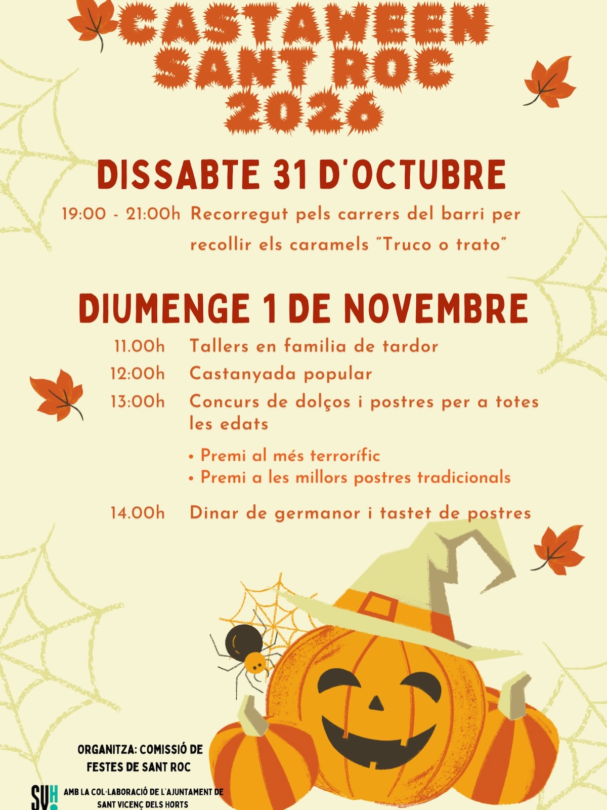 El Castaween arriba al barri de Sant Roc amb activitats familiars, un concurs de postres i una castanyada popular